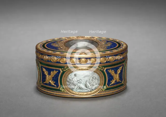 Snuff Box (Tabatière) with Portrait of Marie Antoinette, 1768. Creator: Pierre-François-Mathis de Beaulieu (French); François Dumont (French, 1751-1831).