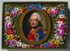 Snuff Box with Portrait of Charles I, Duke of Brunswick, c. 1770. Creator: Fürstenberg Porcelain Factory (German)