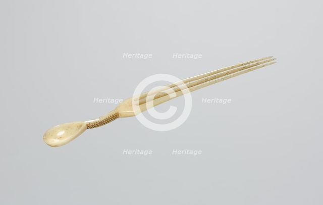 Snuff Spoon/Comb, late 1800s. Creator: Unknown.