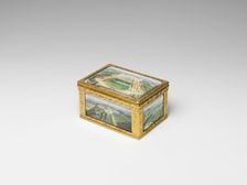 Snuffbox with views at the château of Chanteloup, 1748/49, miniatures 1767. Creator: Pierre-François Delafons