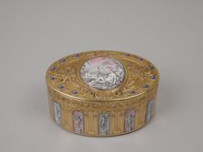 Snuffbox with grisaille decoration of Cupid and Venus, ca. 1766. Creators: Jean-Baptiste Carnay, Jean-François Defer