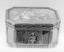 Snuffbox with household scenes, 1769-70. Creator: Jean-Joseph Barrière