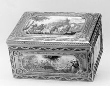 Snuffbox with hunting scene, 1760-62. Creator: Unknown