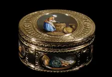 Snuffbox with kitchen scenes, 18th century (?). Creator: Unknown