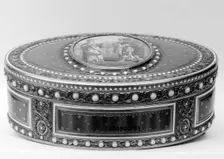Snuffbox with miniature depicting a classical subject, 1784-85. Creator: Joseph Etienne Blerzy
