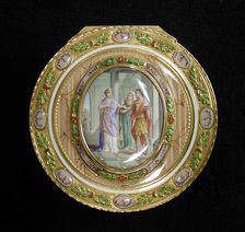 Snuffbox with miniature depicting the return of Theseus, 1781. Creator: Barthelemy Pillieux