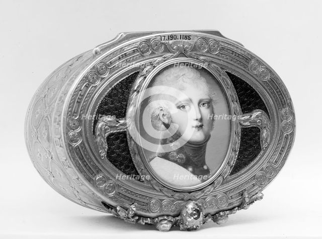 Snuffbox with miniature of Alexander I of Russia, 1763-64. Creator: Jean George.