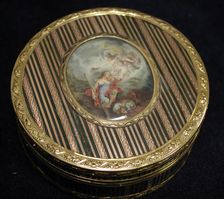 Snuffbox with miniature of sleeping Endymion and Selene, 1772-73. Creator: Unknown