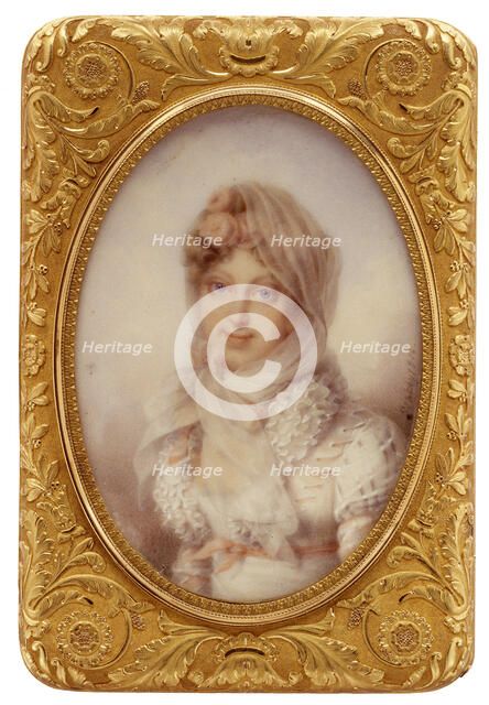Snuffbox with miniature of the Empress Marie-Louise, the King of Rome, and Napoléon I, ca. 1815. Creators: Gabriel Raoul Morel, Jean-Baptiste Isabey.