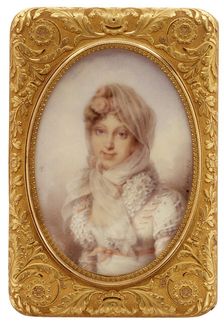 Snuffbox with miniature of the Empress Marie-Louise, the King of Rome, and Napoléon I, ca. 1815. Creators: Gabriel Raoul Morel, Jean-Baptiste Isabey