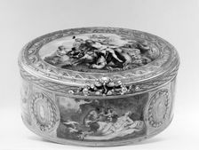 Snuffbox with mythological scenes, 18th century. Creator: Unknown
