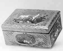 Snuffbox with pastoral scenes, 1750. Creator: Jean Ducrollay