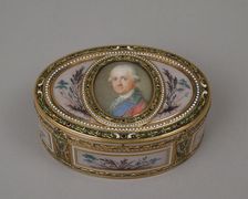 Snuffbox with portrait of a man, probably Prinz Karl von Sachsen (1733-1796), 1778-79. Creator: Jean-Joseph Barrière