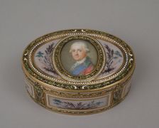 Snuffbox with portrait of a man, probably Prinz Karl von Sachsen (1733-1796), 1778-79. Creator: Jean-Joseph Barrière