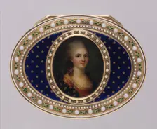 Snuffbox with portrait of a member of the French royal family, probably a daughter of Louis XV, 1783 Creator: Joseph Etienne Blerzy