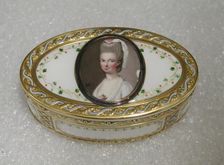 Snuffbox with portrait of a woman, 1775-76. Creator: Nicolas Marguerit