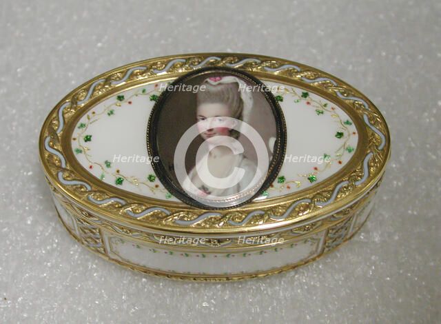Snuffbox with portrait of a woman, 1775-76. Creator: Nicolas Marguerit.