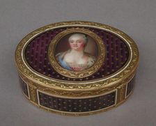 Snuffbox with portrait of a woman, ca. 1785-95. Creator: Les Frères Souchay