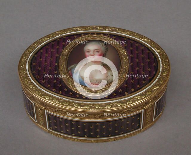 Snuffbox with portrait of a woman, ca. 1785-95. Creator: Les Frères Souchay.