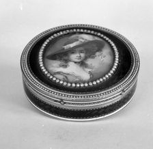 Snuffbox with portrait of a woman, ca. 1790. Creator: G.R.C.