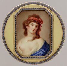 Snuffbox with portrait of a woman, ca. 1820. Creator: Christian Kanz
