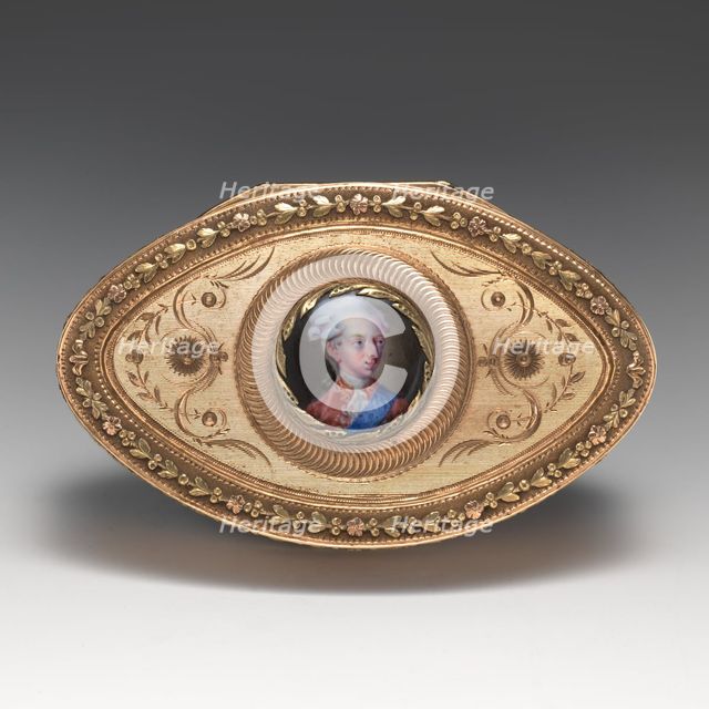 Snuffbox with portrait of Christian VII (1749-1808), ca. 1780-1800. Creator: Unknown.