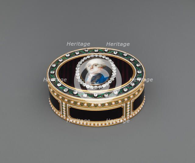 Snuffbox with portrait of Louis XVI (1754-1793), King of France, 1779-80. Creator: Joseph Etienne Blerzy.