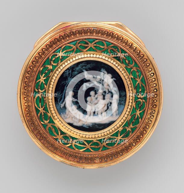 Snuffbox with scenes of putti at play, 1770-71. Creators: Pierre François Drais, Jacques-Joseph Degault.