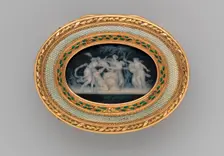 Snuffbox with six allegories of love, 1775-76. Creators: Jacques-Joseph Degault, Unknown