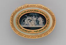 Snuffbox with six allegories of love, 1775-76. Creators: Jacques-Joseph Degault, Unknown