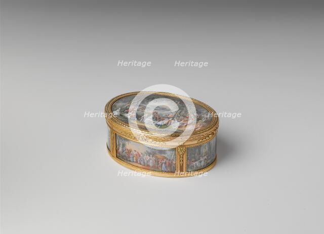 Snuffbox with six scenes of country pastimes, 1774-75. Creator: Pierre François Drais.