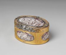Snuffbox with six scenes of putti at play, ca. 1761-62. Creators: Jean George, Mademoiselle Duplessis