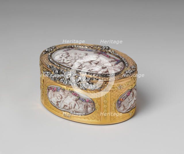 Snuffbox with six scenes of putti at play, ca. 1761-62. Creators: Jean George, Mademoiselle Duplessis.