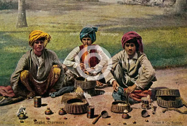 'Snake Charmers', c1910.  Artist: Unknown.