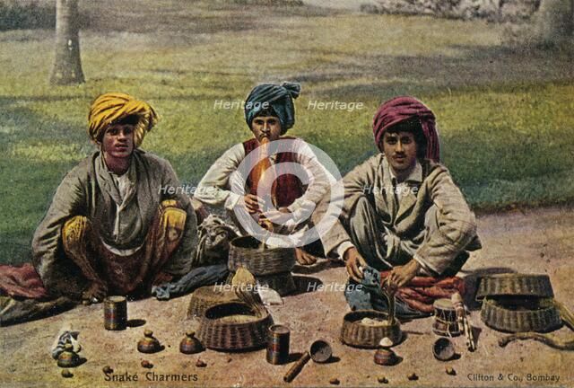 'Snake Charmers', c1910.  Artist: Unknown.