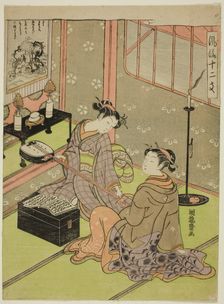 Snake, from the series "Fashionable Twelve Signs of the Zodiac (Furyu juni shi)", c. 1770/72. Creator: Isoda Koryusai