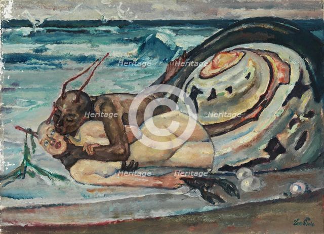 Snails in love by the sea, c1904-1906. Creator: Putz, Leo (1869-1940).