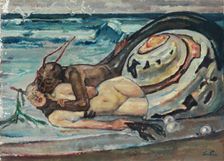 Snails in love by the sea, c1904-1906. Creator: Putz, Leo (1869-1940)