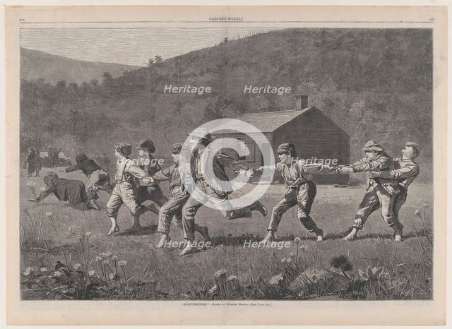 Snap-the-Whip (Harper's Weekly, Vol. XVII), September 20, 1873. Creator: W. H. Lagarde.