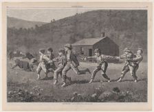 Snap-the-Whip (Harper's Weekly, Vol. XVII), September 20, 1873. Creator: W. H. Lagarde