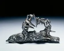 Snaphance Gunlock, c.1660-80. Creator: Unknown