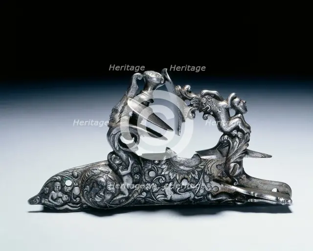 Snaphance Gunlock, c.1660-80. Creator: Unknown.