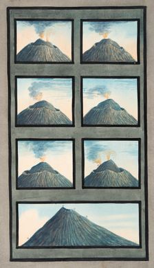 Snapshots of the eruption of Mount Vesuvius from 8th July to 29th October, 1767