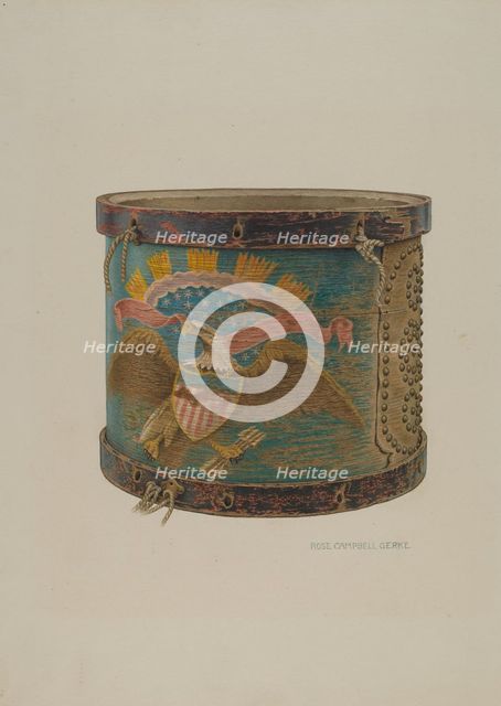 Snare Drum, c. 1940. Creator: Rose Campbell-Gerke.