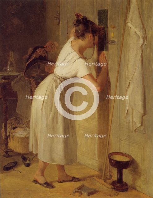 Sneaking a peek. Artist: Fendi, Peter (1796-1842)