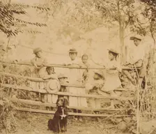 Snicker's Gap. Watching the stage go by, between 1900 and 1901. Creator: Frances Benjamin Johnston