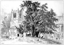 Snitterfield church, Snitterfield, Warwickshire, 1885.Artist: Edward Hull