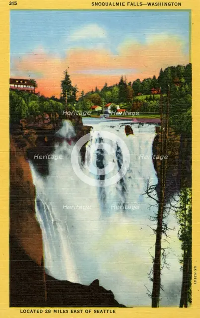 Snoqualmie Falls, Washington, USA, 1935. Artist: Unknown