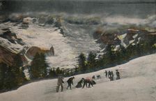 Snowballing in Paradise Valley in Midsummer, Mt. Rainier National Park c1916. Artist: Asahel Curtis