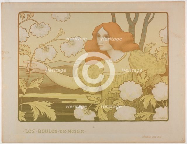 Snowballs, c. 1900. Creator: Paul Berthon (French, 1872-1909); Chaix.